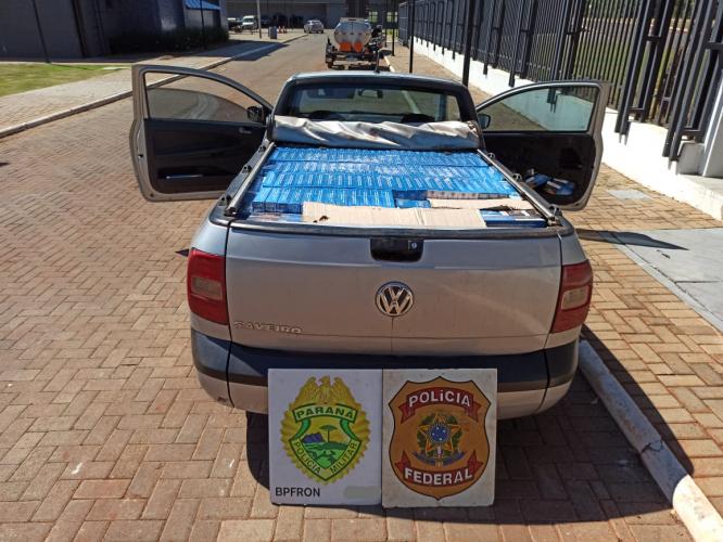 Operação Hórus: PM e PF apreendem veículo carregado com R$ 70 mil em contrabando, no município de São Pedro do Iguaçu (PR)