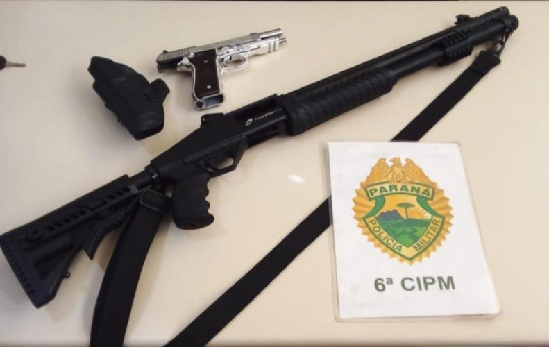 No Noroeste do estado, PM prende homem e apreende duas armas de fogo após denúncia