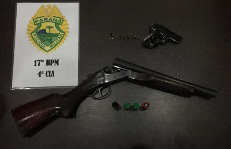 Homem com duas armas de fogo é preso pela PM em Fazenda Rio Grande, na RMC