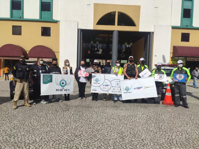 BPTran participa de ação educativa sobre travessia de pedestres