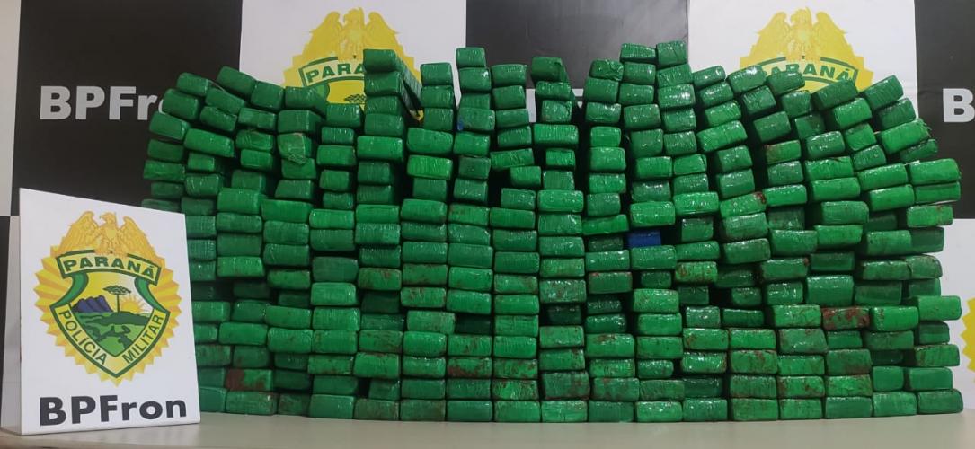 Mais de 200 quilos de maconha são apreendidos pelo BPFron durante a Operação Hórus em Guaíra (PR)