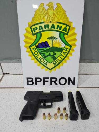 Pistola e munições são apreendidos pelo BPFron em Nova Laranjeiras (PR)