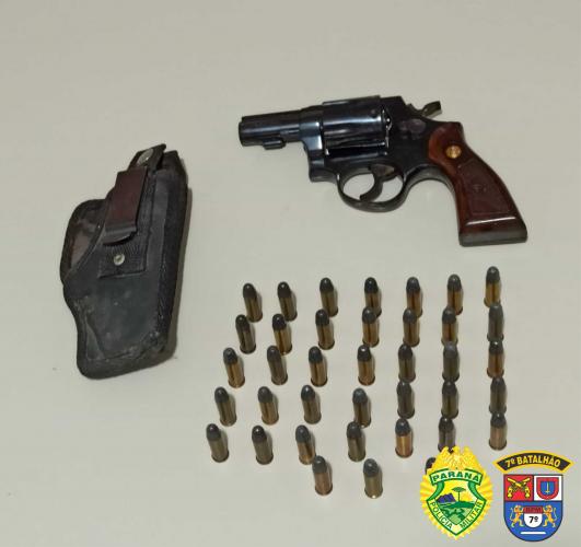 Polícia Militar apreende revólver em apoio ao Poder Judiciário em Goioerê