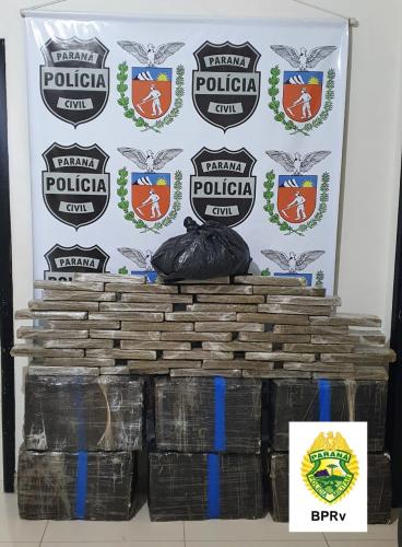 BPRv apreende mais de 190 quilos de maconha e skunk em Santo Inácio (PR)