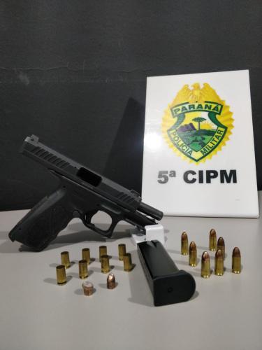 Após denúncia de disparos, Polícia Militar de Cianorte encaminha homem e apreende arma de fogo
