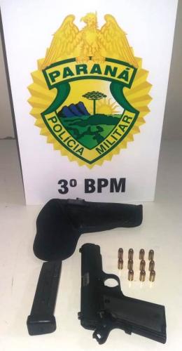 Após denúncia, homem é preso com uma arma de fogo e munições em Clevelândia (PR)