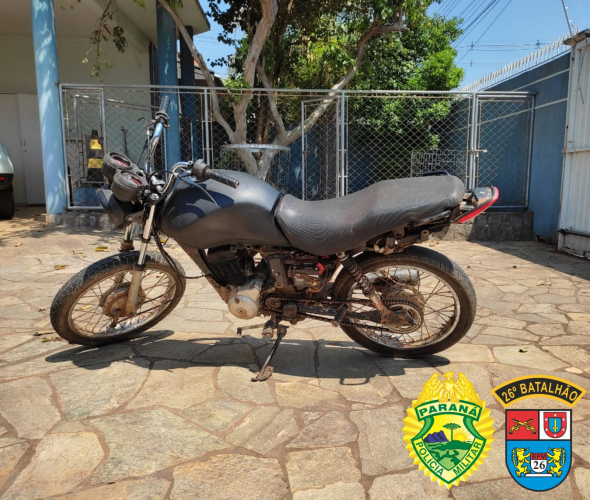 PM encaminha adolescente e apreende motocicleta em Tibagi (PR)