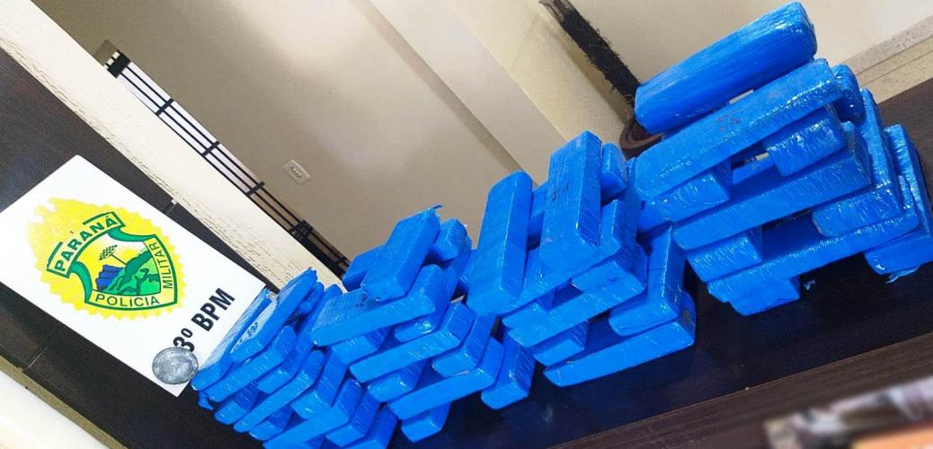 Dois homens são presos e quase 30 quilos de maconha são apreendidos pela PM em Pato Branco, no Sudoeste do estado