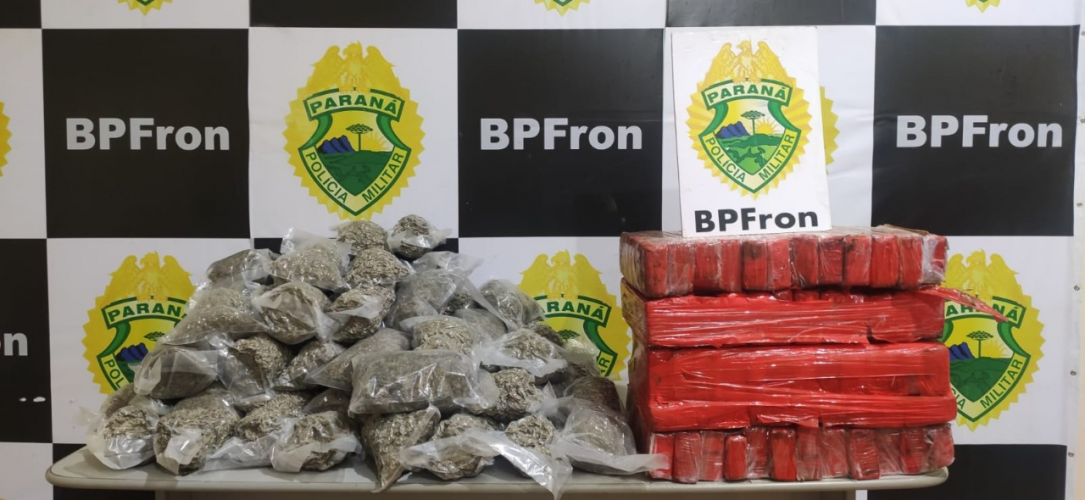 Policiais da fronteira apreendem quase 90 quilos de maconha e resgatam aves silvestres em cativeiro, no Oeste do estado