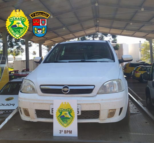 No Sudoeste do estado, PM recupera um veículo roubado após denúncia