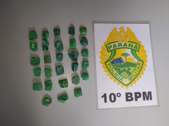PM prende homem e apreende 28 porções de maconha em Mauá da Serra (PR)