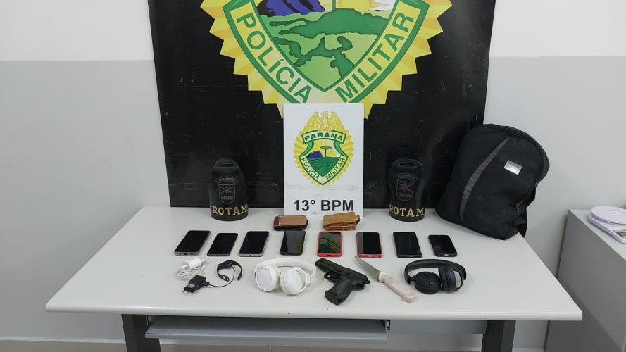 PM prende três por arrastão.