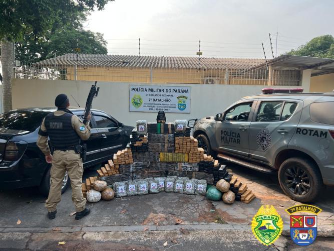 Apreensão feita pela equipe ROTAM do 7º Batalhão de Polícia Militar (BPM).