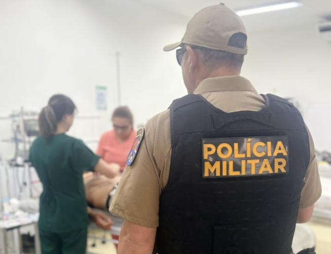 Um homem de 55 anos procurou auxílio no módulo móvel da Polícia Militar apresentando sintomas compatíveis com infarto agudo do miocárdio