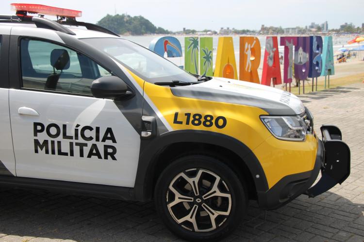 Cumprimento de mandado de prisão em Guaratuba pela PMPR.