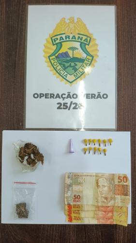 PMPR prende indivíduo por tráfico de drogas.