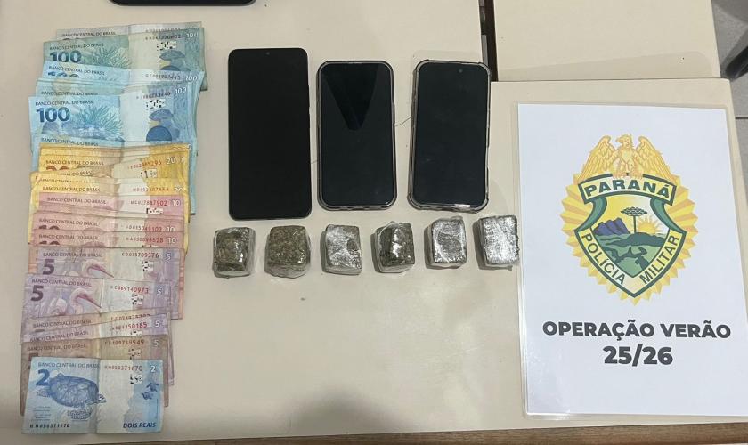 apreensão droga e dinheiro