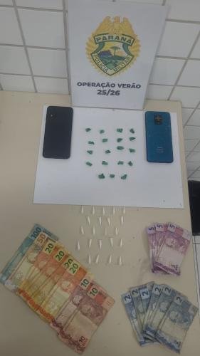 PMPR prende homem e apreende menor por tráfico de drogas em Matinhos