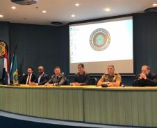 Comandante-Geral da PM reforça parceria com órgãos de segurança durante reunião do Gabinete de Gestão Integrada de Fronteira, em Foz do Iguaçu
