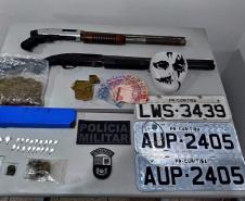 PM apreende drogas, armas, e recupera objetos roubados na Região Metropolitana de Curitiba