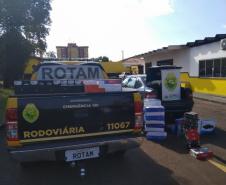 BPRv encaminha dupla com carro carregado com contrabando em Assis Chateaubriand (PR)