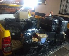 BPRv apreende diversos produtos contrabandeados em situações distintas, no Oeste e no Norte do estado