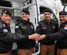 Hospital da Polícia Militar (HPM) recebe nova ambulância durante solenidade na Capital