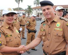 Polícia Militar homenageia praças promovidos com entrega de homenagem e certificados em Curitiba