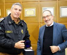 Comandante-Geral da PM recebe visita do cônsul dos EUA em Curitiba (PR)