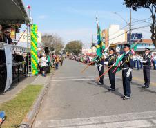 PM participa do desfile cívico-militar da Regional Fazendinha/Portão em Curitiba