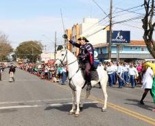 PM participa do desfile cívico-militar da Regional Fazendinha/Portão em Curitiba