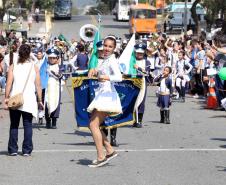 PM participa do desfile cívico-militar da Regional Fazendinha/Portão em Curitiba