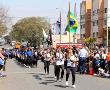 PM participa do desfile cívico-militar da Regional Fazendinha/Portão em Curitiba