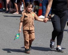 PM participa do desfile cívico-militar da Regional Fazendinha/Portão em Curitiba