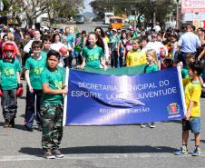 PM participa do desfile cívico-militar da Regional Fazendinha/Portão em Curitiba