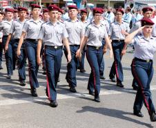 PM participa do desfile cívico-militar da Regional Fazendinha/Portão em Curitiba