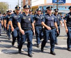 PM participa do desfile cívico-militar da Regional Fazendinha/Portão em Curitiba