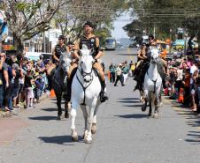 PM participa do desfile cívico-militar da Regional Fazendinha/Portão em Curitiba