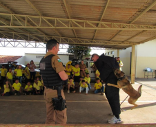 Alegria e companheirismo marcam encontros entre crianças e policiais militares da 5ª CIPM no Interior do Estado 