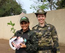Alunos do projeto Força Verde Mirim visita unidade da Polícia Ambiental e participam de blitz educativa no Interior do estado