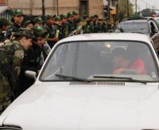 Alunos do projeto Força Verde Mirim visita unidade da Polícia Ambiental e participam de blitz educativa no Interior do estado