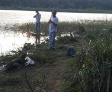 Polícia Ambiental flagra pesca irregular e encaminha quatro envolvidos à delegacia em Luiziana (PR), no Noroeste do estado