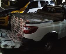 PM prende dupla e apreende diversas caixas de cigarros contrabandeados no Norte do estado