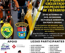 PM realiza evento para ciclistas em Ponta Grossa enfatizando a Semana Nacional de Trânsito