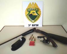 PM prende dois homens e apreende maconha e armas de fogo no Sudoeste do estado