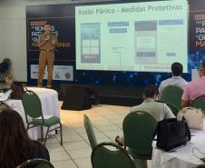 PM apresenta o App 190 PR e o Botão de Pânico no I Encontro Nacional de Patrulhas, Rondas e Guardiãs Maria da Penha na Bahia (BA)