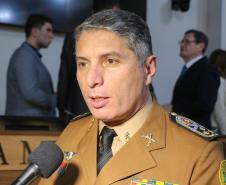 Comandante-Geral da PM recebe título de Cidadão Honorário de Curitiba durante sessão solene na Câmara Municipal