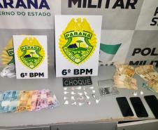 PM apreende quase cinco quilos de maconha e quatro homens acabam presos no Oeste do estado