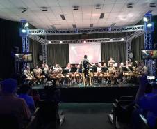 Banda de música da PM se apresenta no Noroeste do estado e encerra as comemorações dos 165 anos da PM do 7º BPM