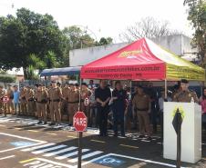 Pista de trânsito para aulas práticas de educação de trânsito é inaugurada no pátio do 7º BPM, em Cruzeiro do Oeste (PR) 